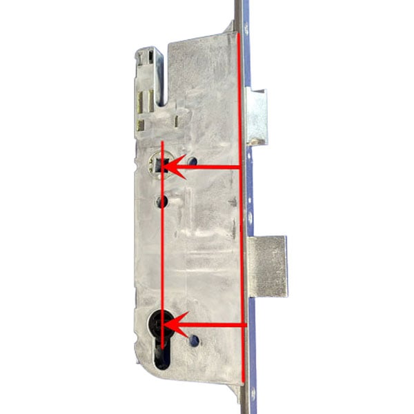 G-U Multipoint Door Lock Backset Measurement