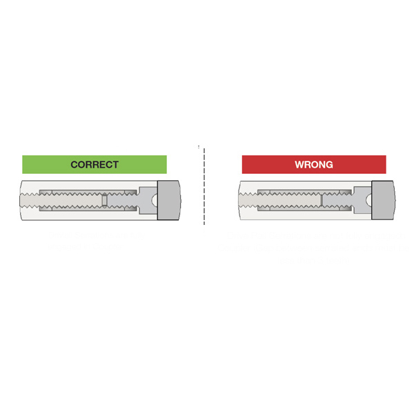 GU Multipoint Door Lock Top Extension Coupler