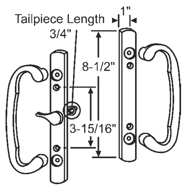 2265 Sash Controls Satin Nickel 13291SNK Window and Door Parts