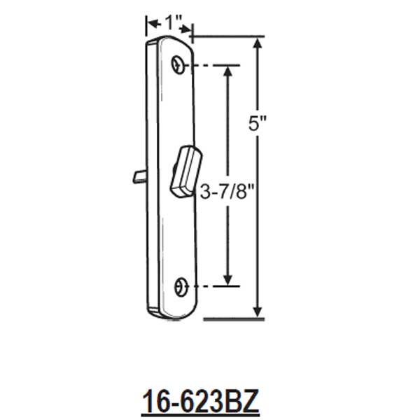 PGT PGT Secondary thumb latch color Bronze 16623BZ