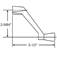 Truth Hardware Long Crank HandleBright White 3713729 3713729