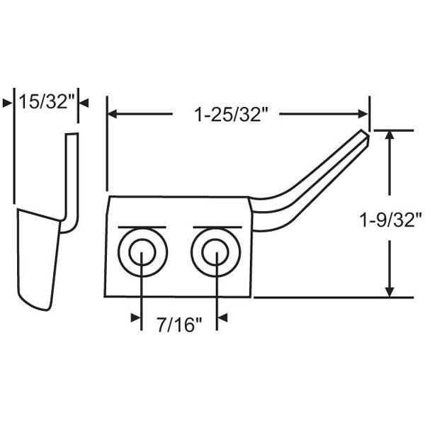 Truth Maxim Casement Window Lock Keeper RH 39-221 | Window and Door Parts