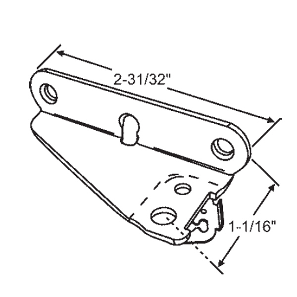Window Sash Guide Bracket Roto Window Sash Bracket LH 39-698 | Window and Door Parts
