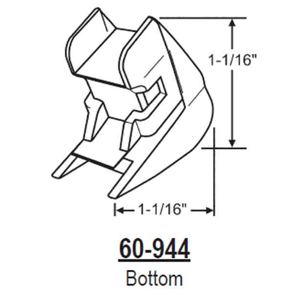 Window Sash Guide Bracket Sash Bottom Bracket 60-944 | Window and Door Parts