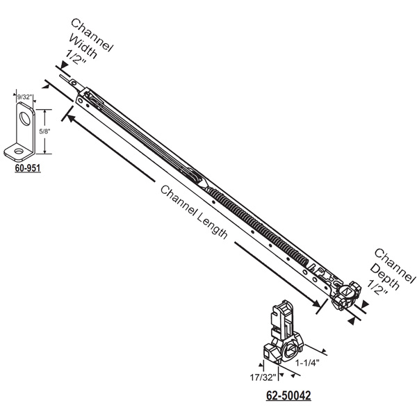 Sliding Window Sash Balance Replacement - 6-10 Lbs Capacity, Fits Single/Double Hung Windows