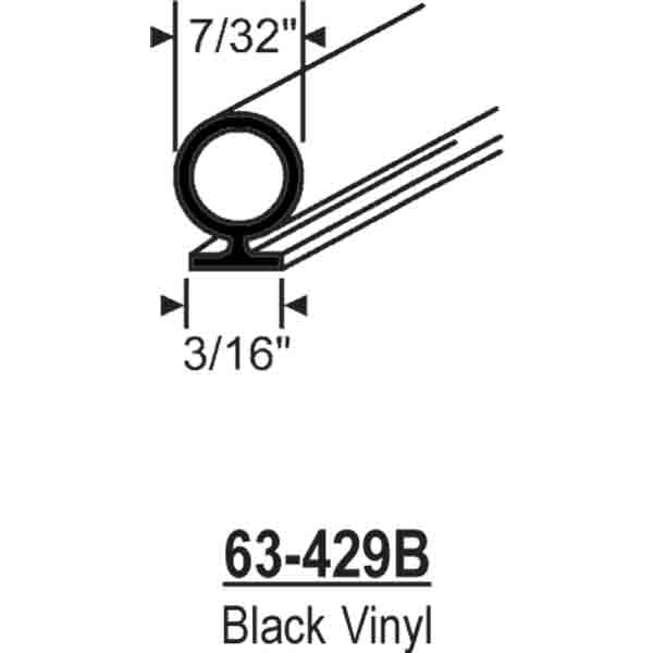 Bulb Weather Stripping 63429B Window and Door Parts