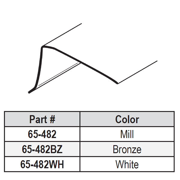 Metal Glazing Bead 65482WH Window and Door Parts