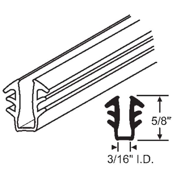 Window Comp Channel Window Glazing Channel 67-123B | Window and Door Parts