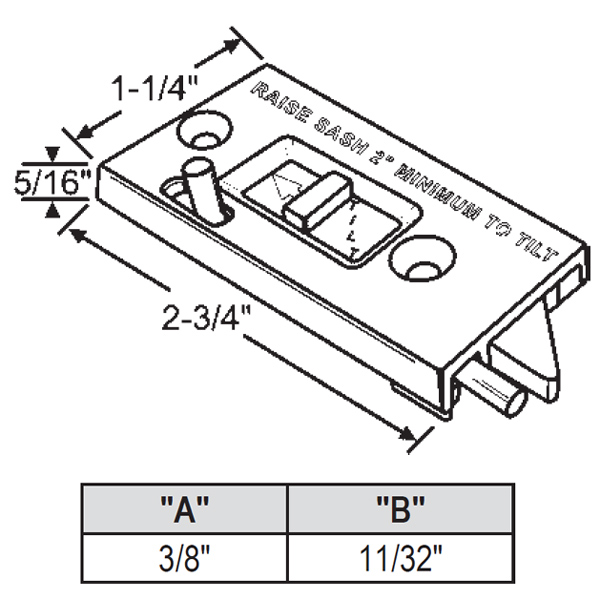 Better-Bilt Window Tilt Latch Set White 83-526MOD-WA | Window and Door ...