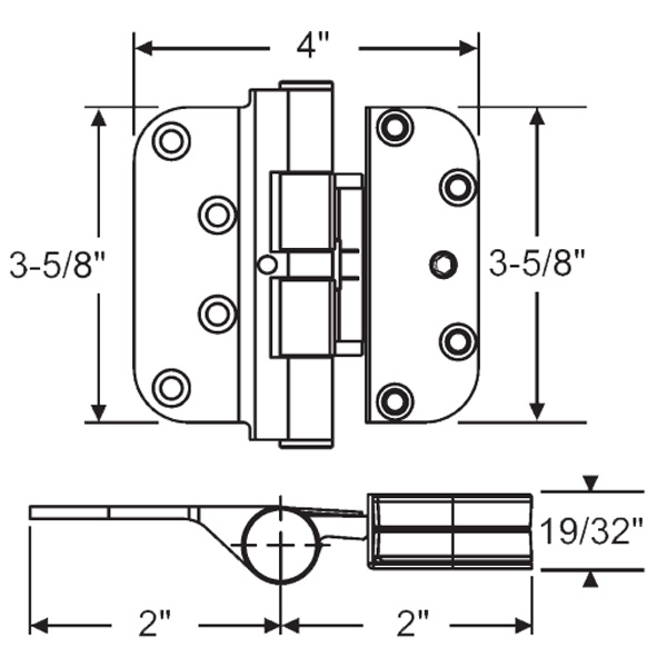 Hoppe Rustic Umber Guide Hinge 3052105 | Window and Door Parts