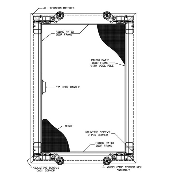 Strybuc Knock Down Patio Screen Door 995H26KD