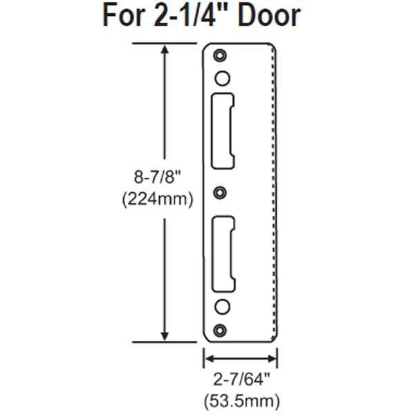Hoppe Stainless Steel Latch and Deadbolt Strike 2014027