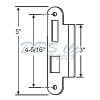 RH Latch-Deadbolt Strike 56-117 2
