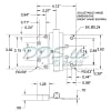 M3 Adjustable Lift Off Door Hinge RH 56-125000-R-W 2
