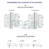 M3 Adjustable Lift Off Door Hinge RH 56-125000-R-W 3
