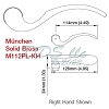 Hoppe Munchen Handle Only M112PL-KH Right Hand 2237301 2
