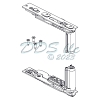 Giesse Chic 3D 100 Sash Hinge Set RH 856-10154RH 2