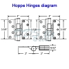 Hoppe Brushed Chrome RH Set Hinge 2972655 3