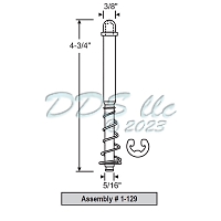 Bi Fold Closet Door Pin Assembly 1-129 1