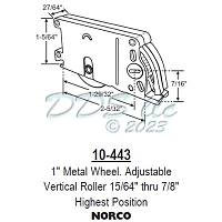 Screen Door Roller Assembly 10-443 1