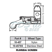 Screen Door Roller Assembly 10-457 1