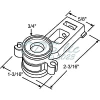 Pella Sliding Screen Door Roller 10-468 1