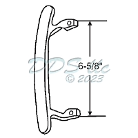 Handle Patio Doors White 13-105W 2