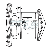 Sash Controls Wood Sliding Door Handle Black 13-141K 2