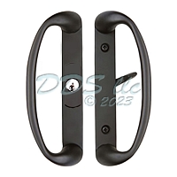 Sonoma Sliding Door Handle Set Keyed 13-14381-BLK