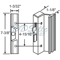 Patio Door Handle Black 13-152B 1