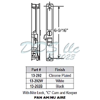 Patio Door Handle w/ Key 13-292KA 1