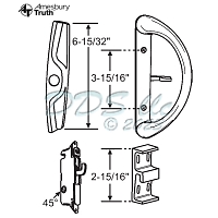 Amesbury Sliding Door Handle White 13-328-46 1