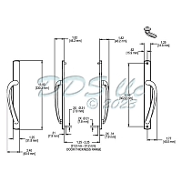 Truth Sliding Door Handle Set Dummy 13-370-10D 1