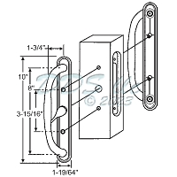Amesbury Patio Door Handle Keyed 13-430WK 2