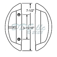 Truth Omega Patio Door Handle Set 13-500W 1