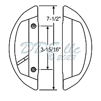Truth Omega Patio Door Handle Keyed 13-500WK 1