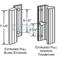 Kawneer Sliding Door Handle Aluminum Anodized 13-541 1