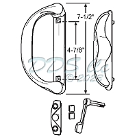 Interlock Patio Door Handle Silver 13-555sv 2