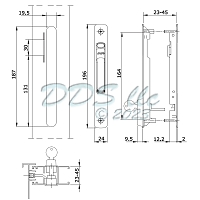 Savio Modulodue Sliding Door Handle Black 13-572AZB-K 2