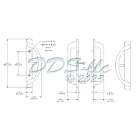 Truth Sliding Patio Door Handle 13-599W 2