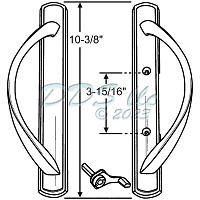 WinDoor Patio Door Handle Set 13-645BL 1