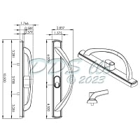 WinDoor Exterior Keyed Patio Door Handle 13-645W-EK