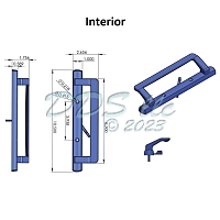 Roto Sliding Glass Door Handle Set Black 13-697B 1