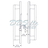 Amesbury Sliding Door Handle Set Satin Nickel 13-721-21 2
