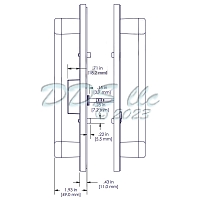 Amesbury Sliding Door Handle Set Keyed 13-721-10K-Offset 2