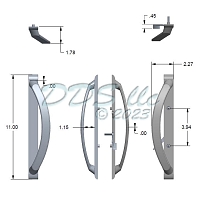 Rockwell Sarasota Sliding Door Handle Set White 13-741W 2