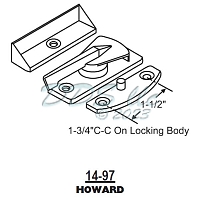 Sliding Screen Door Handle 14-97 1