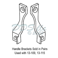 Patio Door Handle Bracket Chrome 16-123
