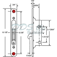 Peachtree Sliding Patio Door Mortise Lock 16-333 1