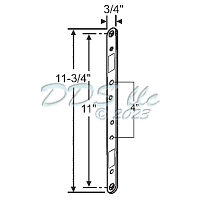 Mortise Lock Long Trim Plate 16-451A
